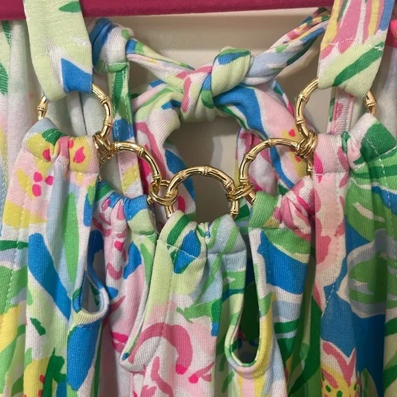 Lilly Pulitzer, romper, NWT, Grove Garden, size L, - Picture 2 of 8